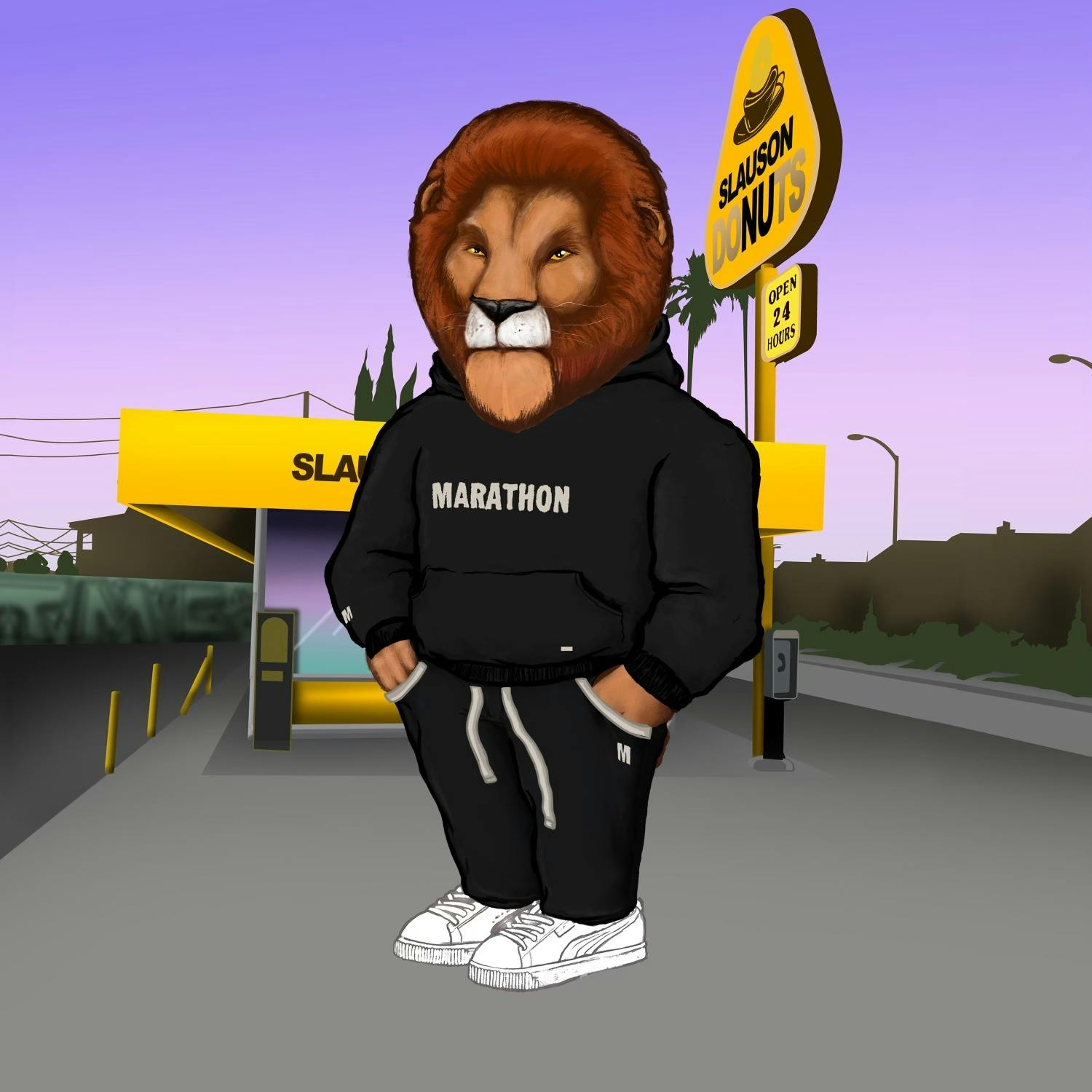 Marathon lion